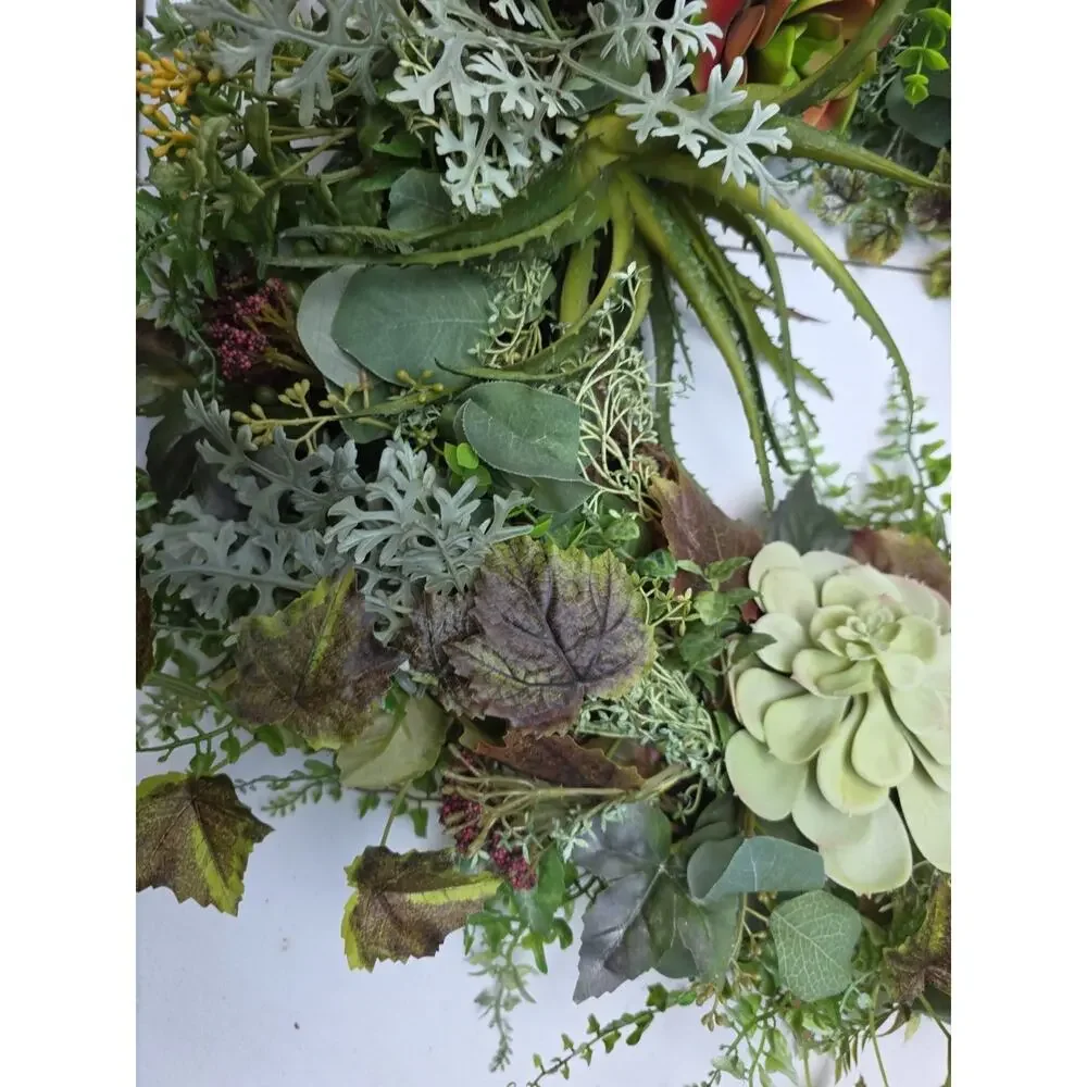 Succulent Green Wreath Eucalyptus 30